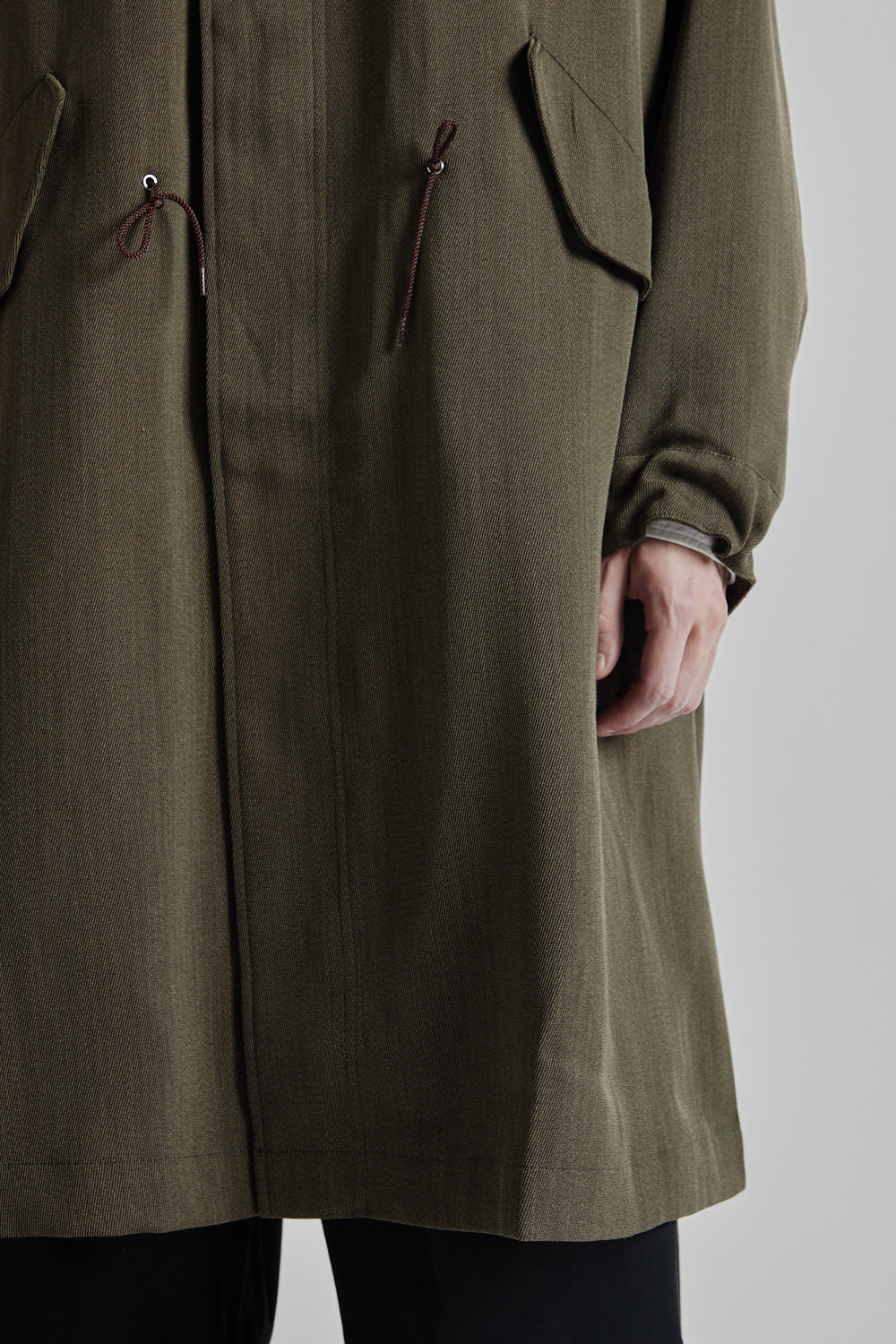 Is-Ness Wool Over Coat - Brown
