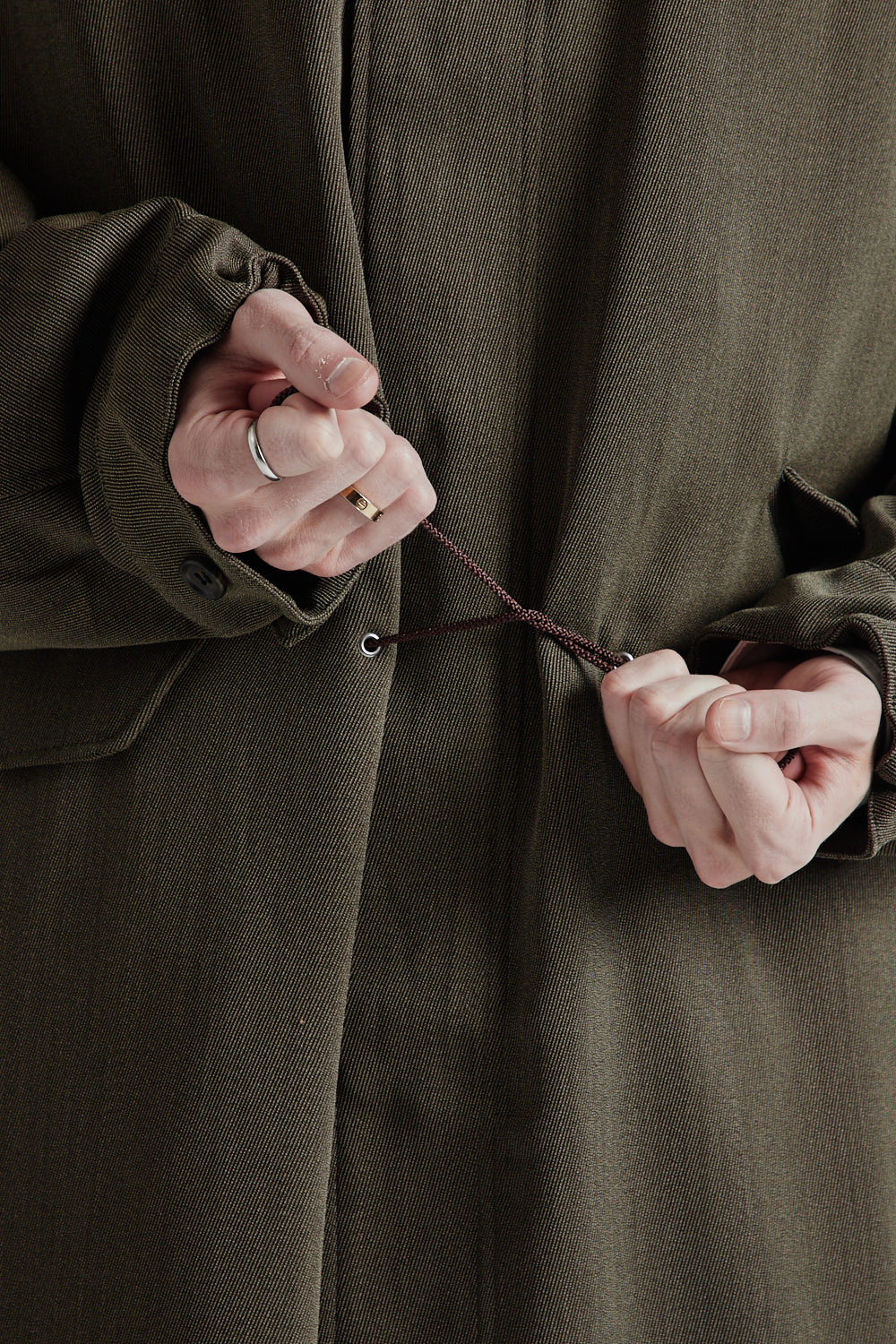 Is-Ness Wool Over Coat - Brown