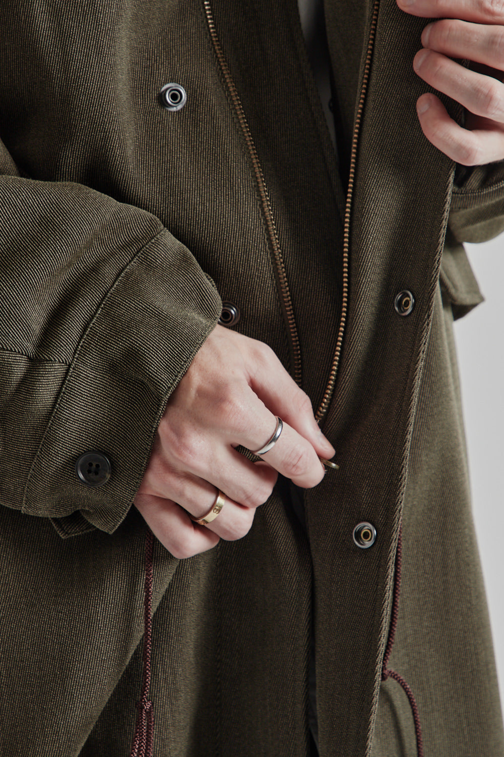 Is-Ness Wool Over Coat - Brown