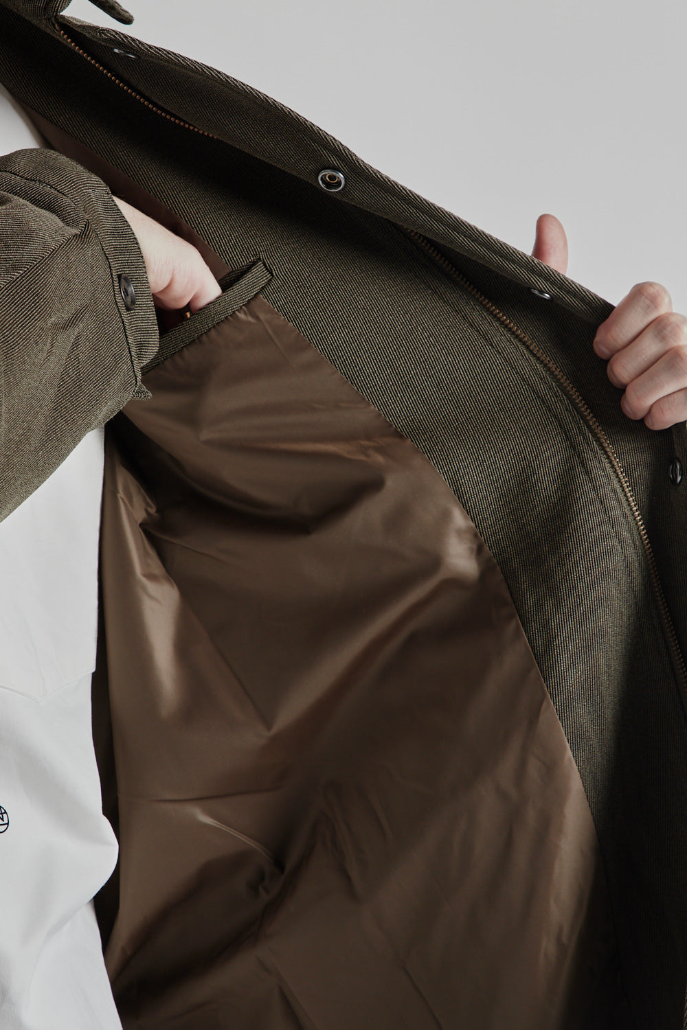 Is-Ness Wool Over Coat - Brown