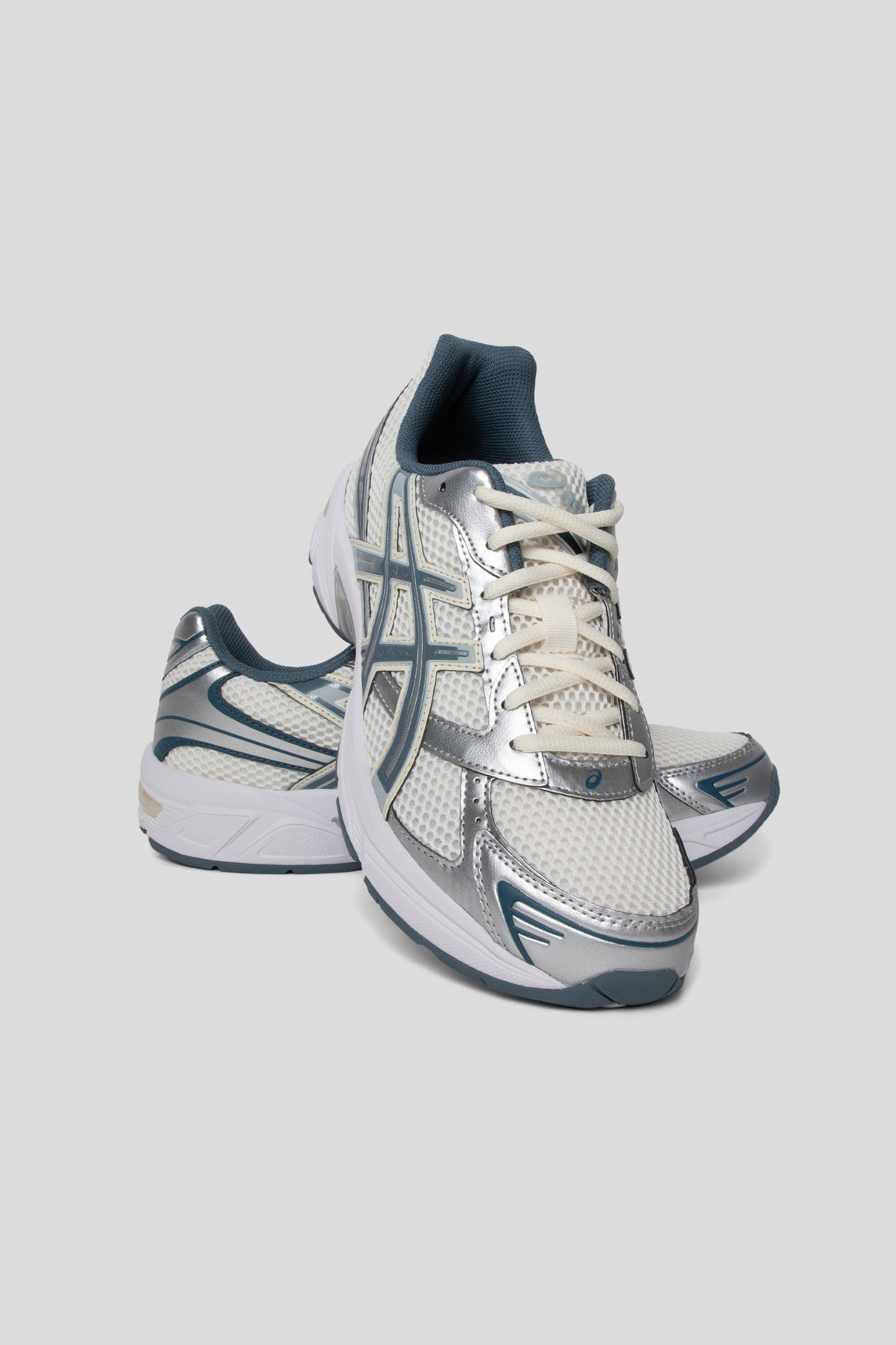 Asics Gel-1130 Shoe in Cream and Iron Clad