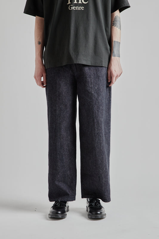 Blurhms 12.9 Denim Slacks in Indigo