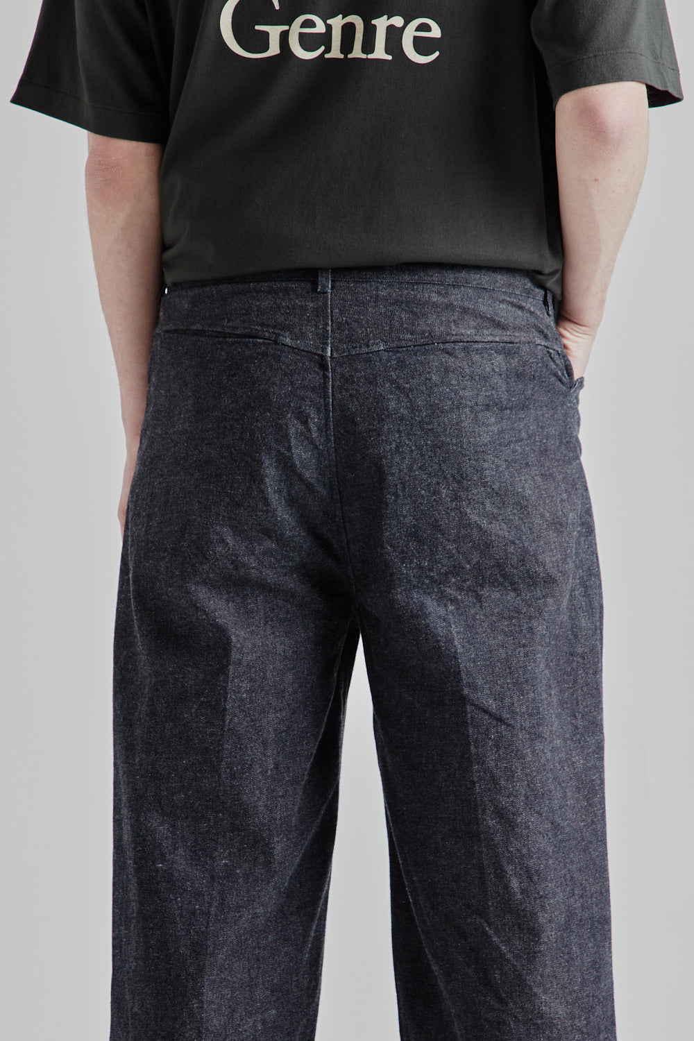 Blurhms 12.9 Denim Slacks in Indigo