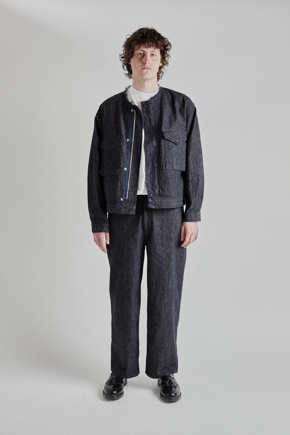 Blurhms 12.9oz Denim 51 Short Jacket in Indigo