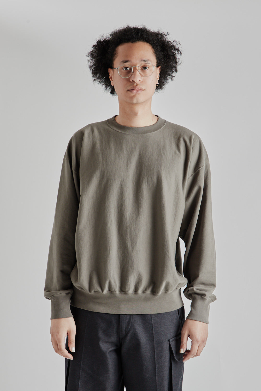 Light Sweat Crewneck P/O - Slate Grey