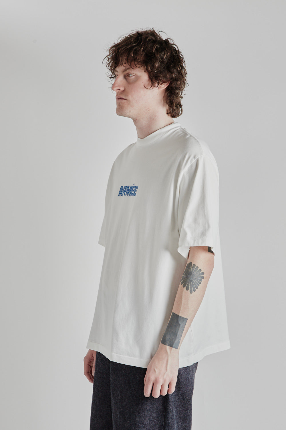 Blurhms Rootstock ARMÉE Print Wide Tee in White/Blue