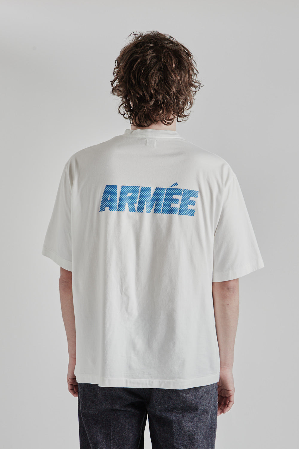 ARMÉE Print Wide Tee - White/Blue