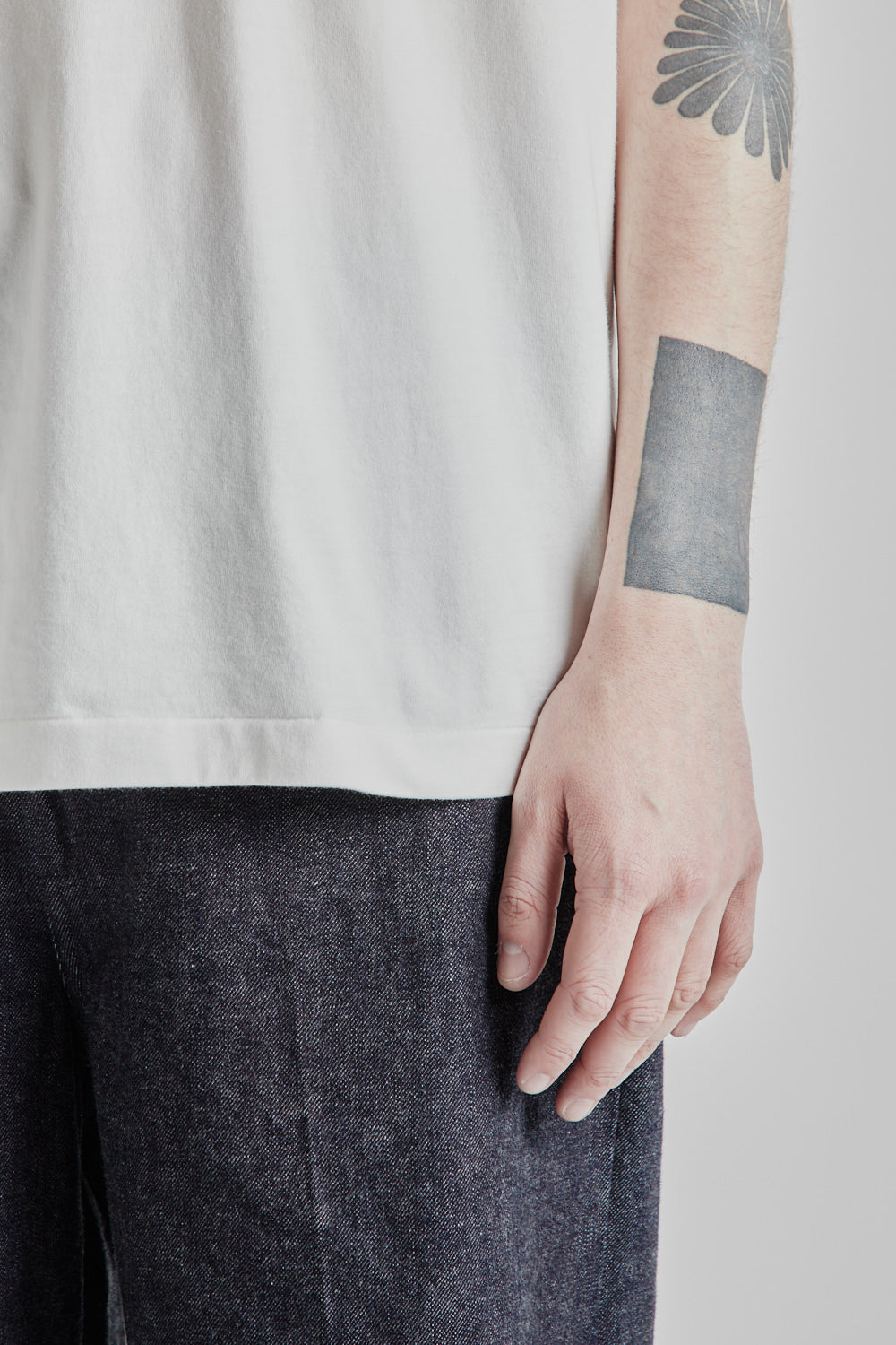 Blurhms Rootstock ARMÉE Print Wide Tee in White/Blue