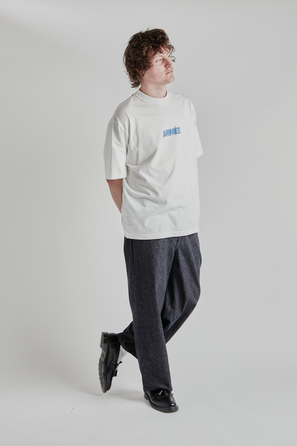 ARMÉE Print Wide Tee - White/Blue