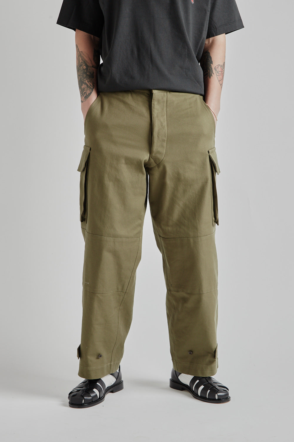 Blurhms Cotton Serge 47 Pants in Olive