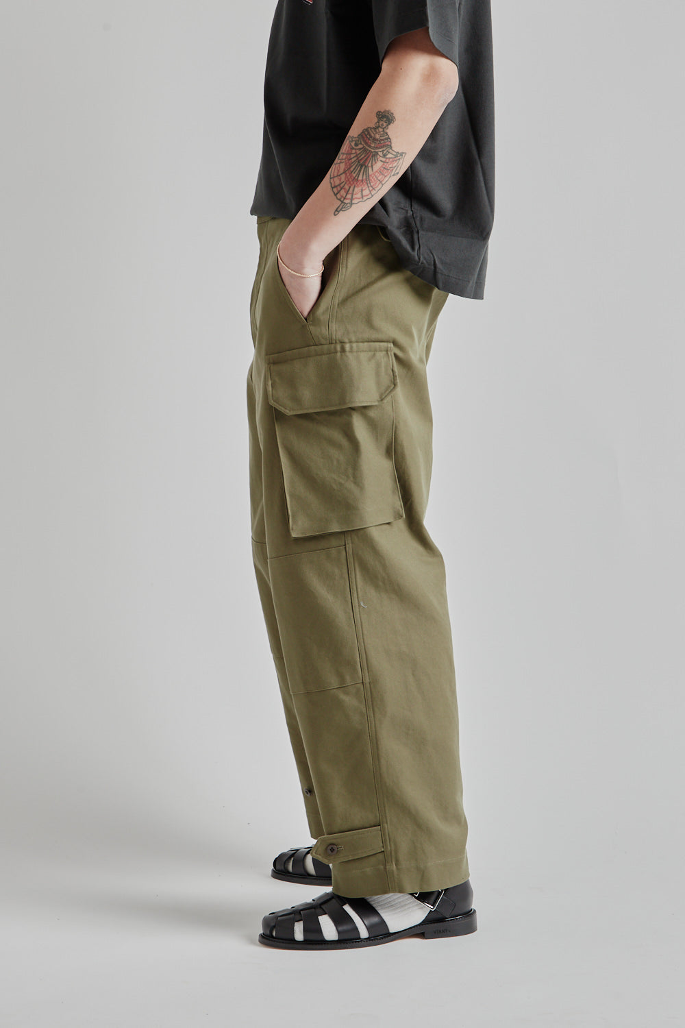 Blurhms Cotton Serge 47 Pants in Olive
