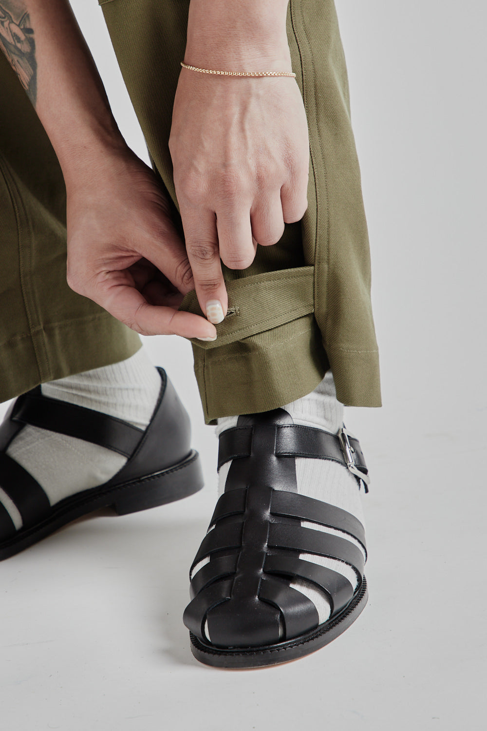 Blurhms Cotton Serge 47 Pants in Olive