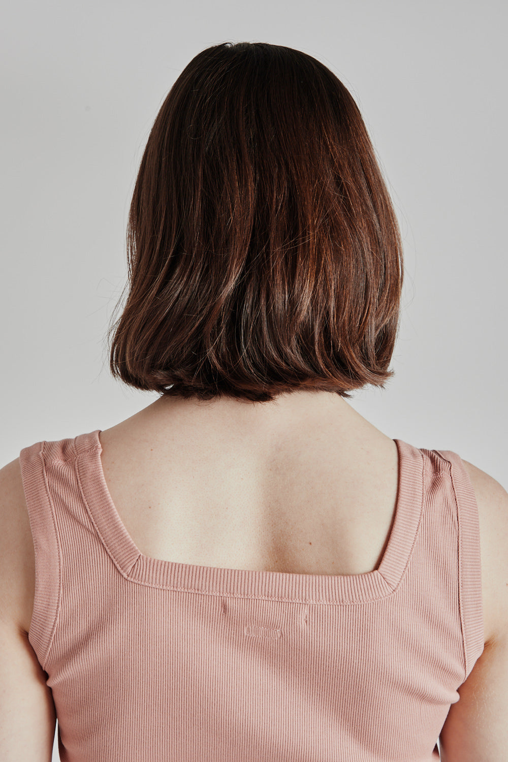 Blurhms Soft Cotton Rib Square Tanktop in Pink Beige