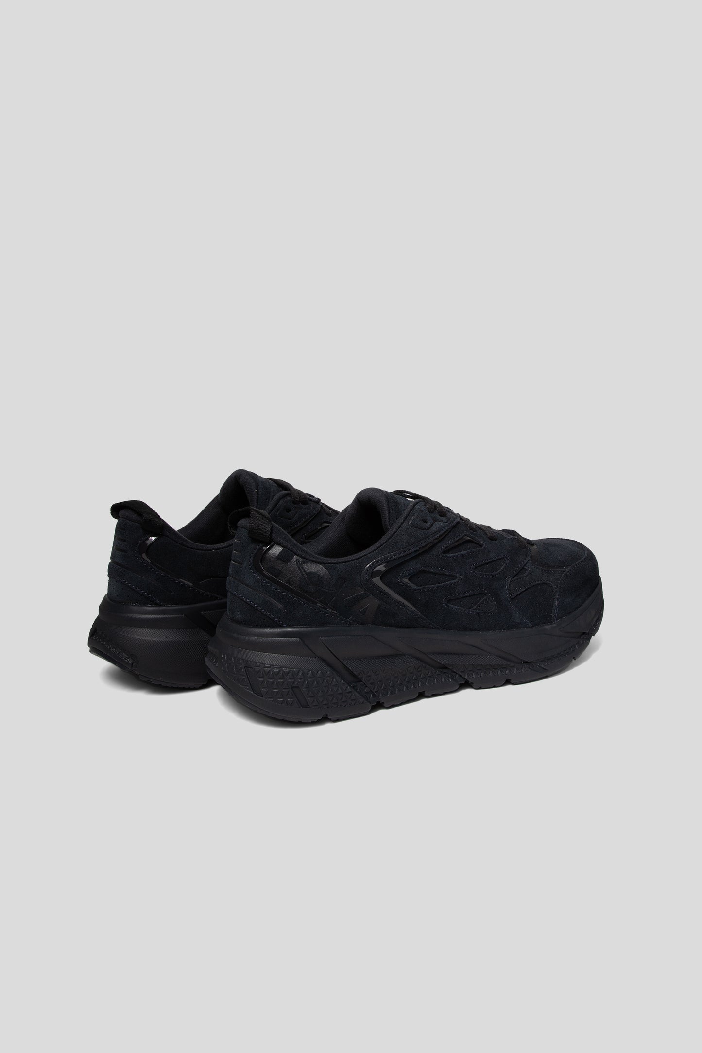 Hoka All Gender Clifton L Suede Shoe in Black