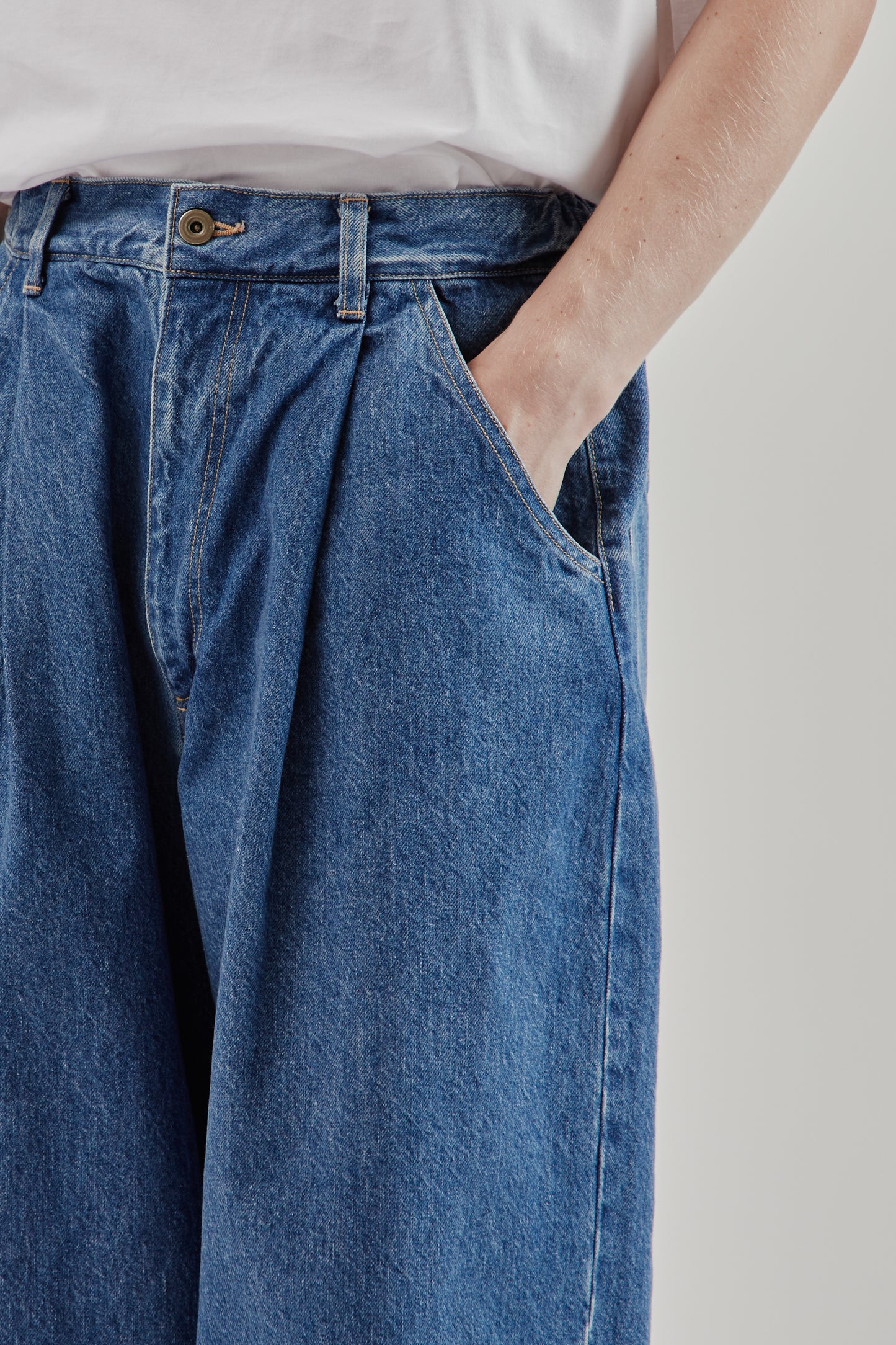 is-ness FW25 5 Pocket Balloon Pants Indigo 18