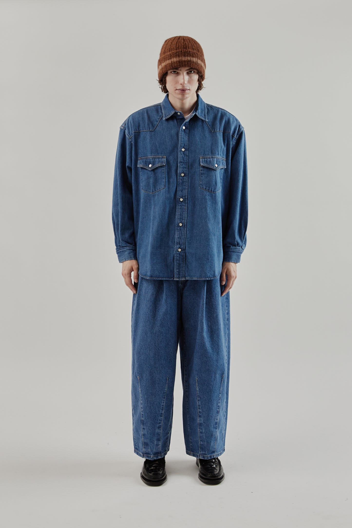 is-ness FW25 Western Shirt Indigo 1