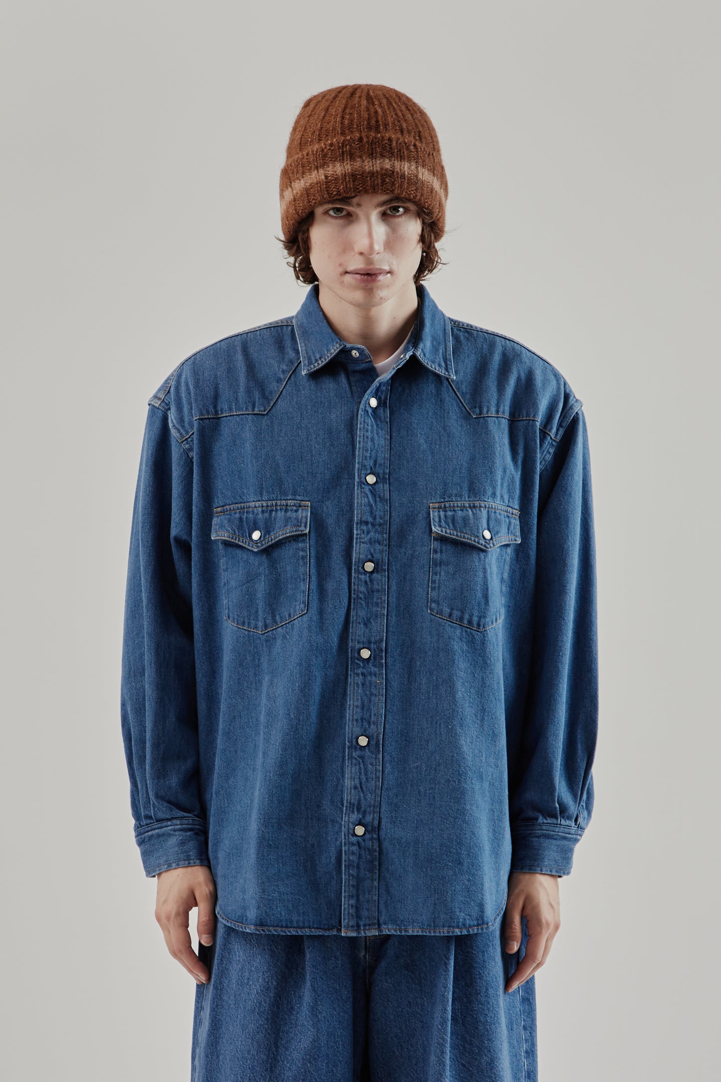 is-ness FW25 Western Shirt Indigo 2