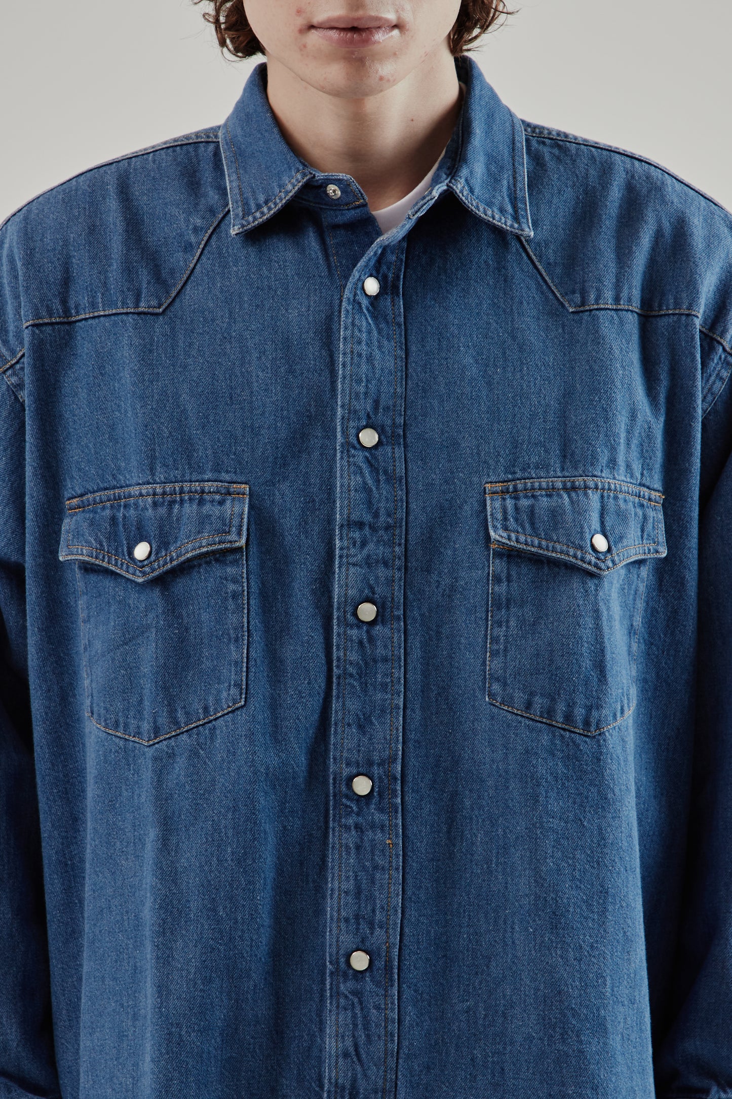 is-ness FW25 Western Shirt Indigo 6