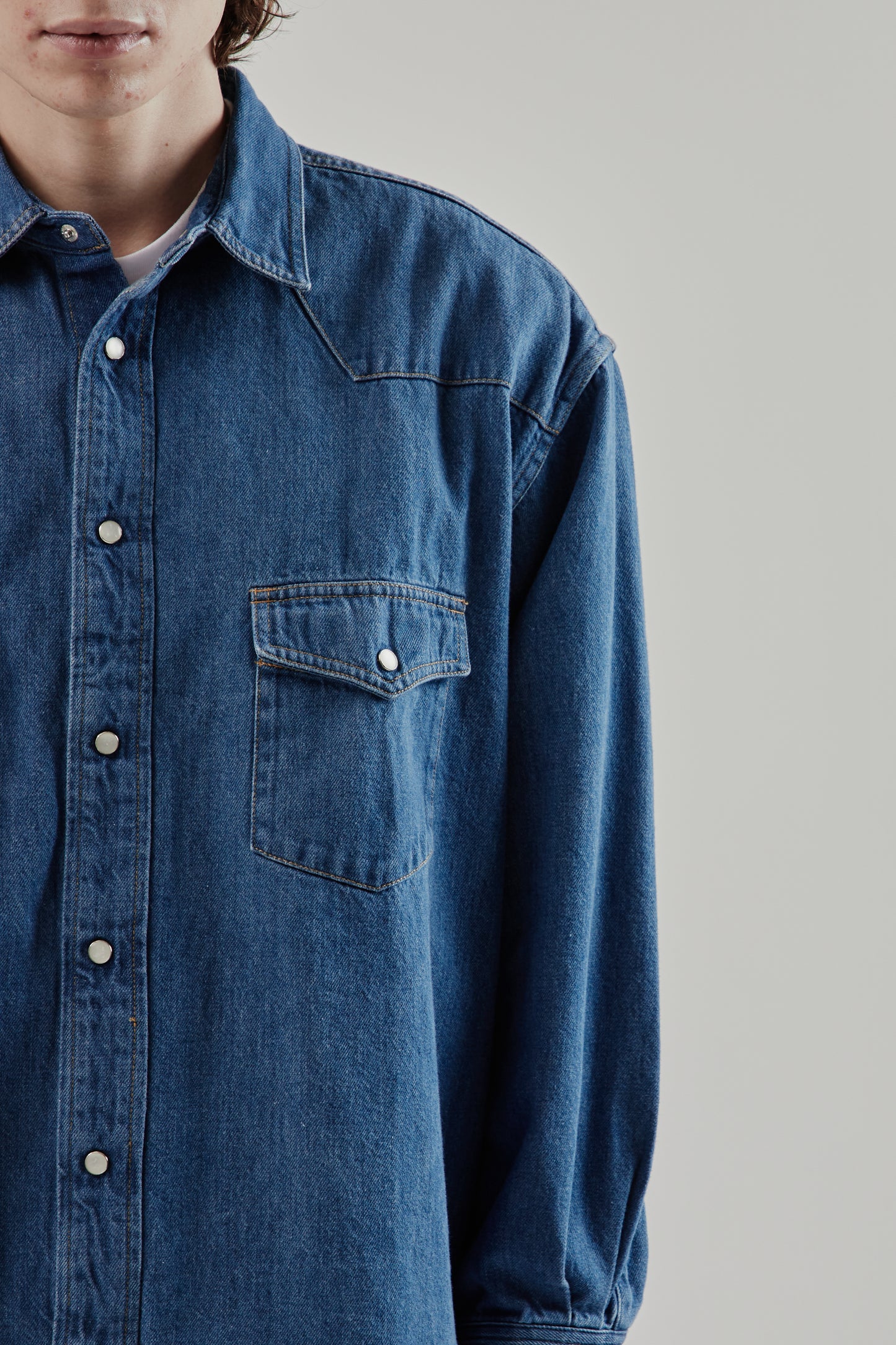 is-ness FW25 Western Shirt Indigo 7