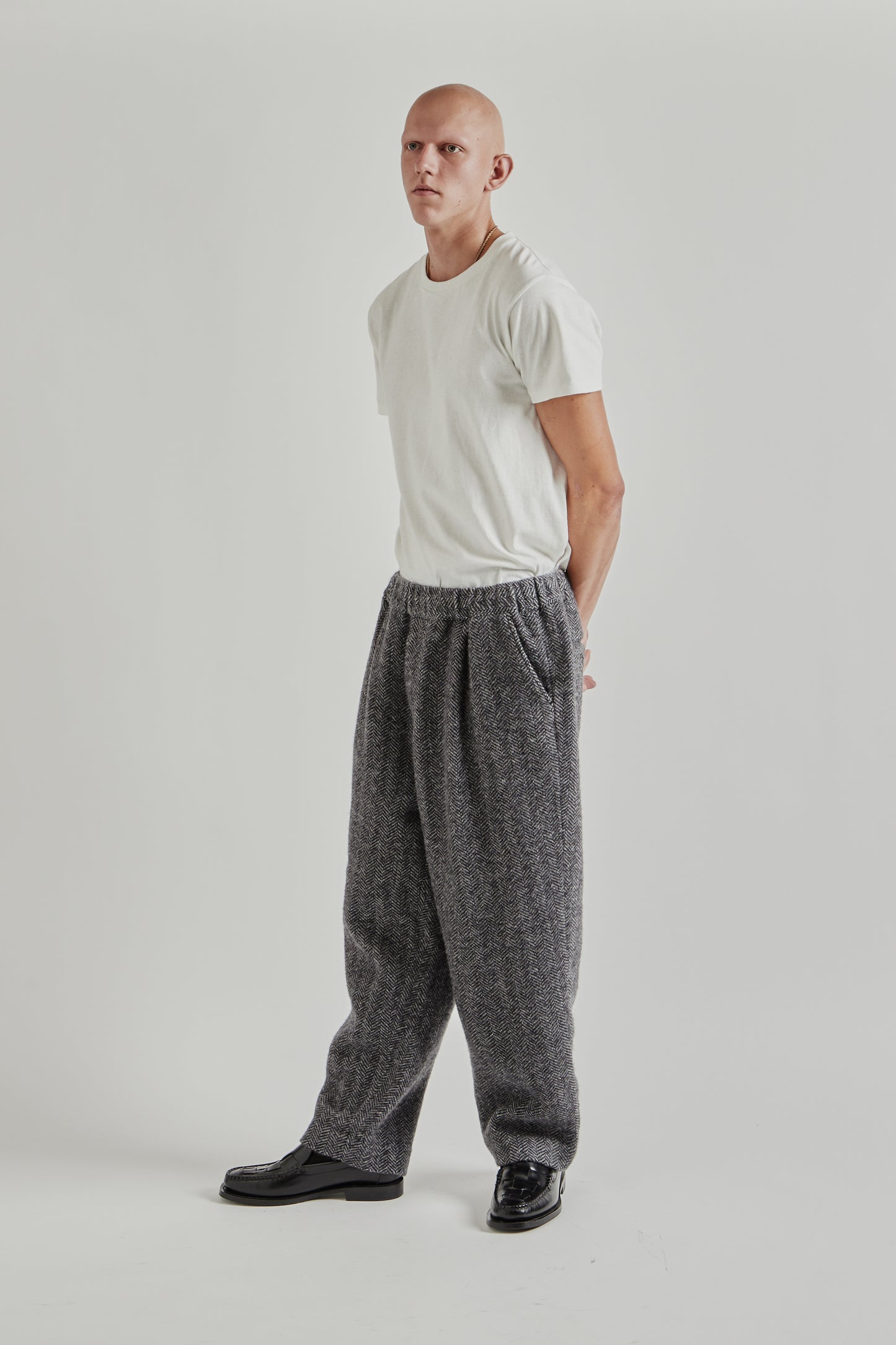 is-ness FW25 Wool EZ Pants Herringbone 9