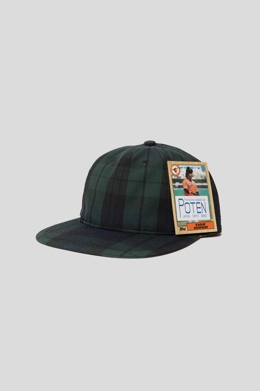 Poten Tartan Cap in Navy