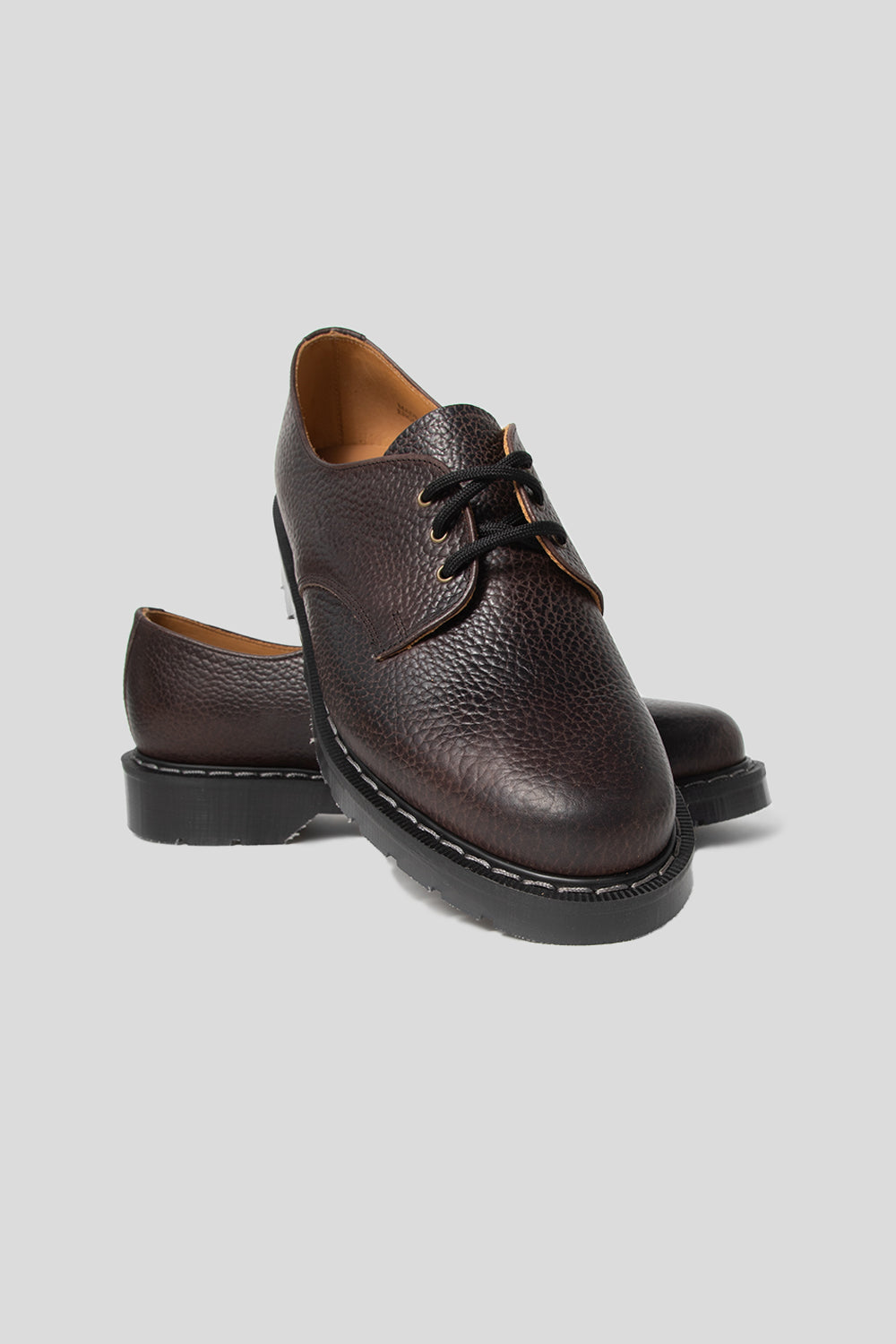 Solovair's'3 Eye Gibson in Dark Brown Grain