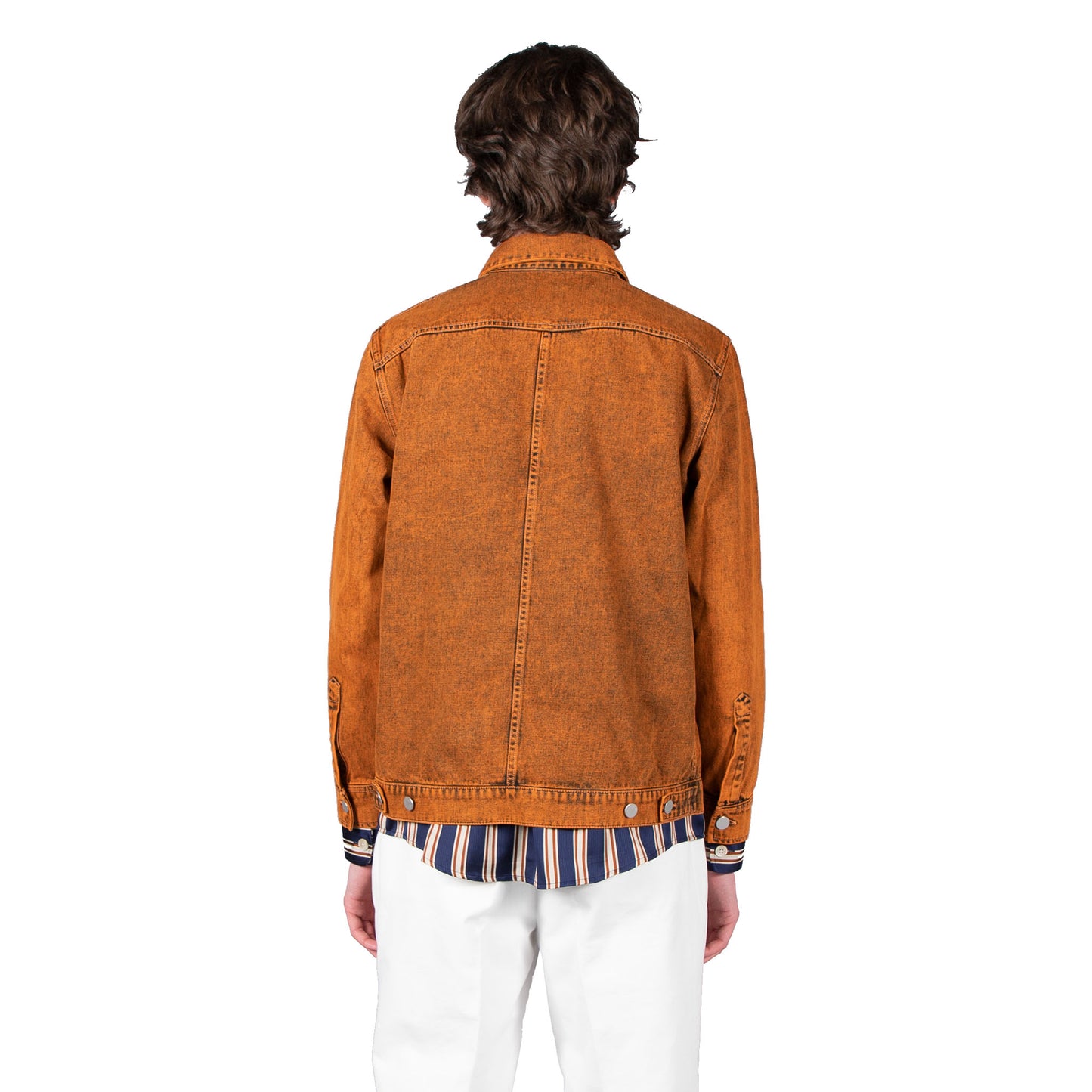 Shop Schnayderman's Jacket online Denim Jacket Double Dyed Orange