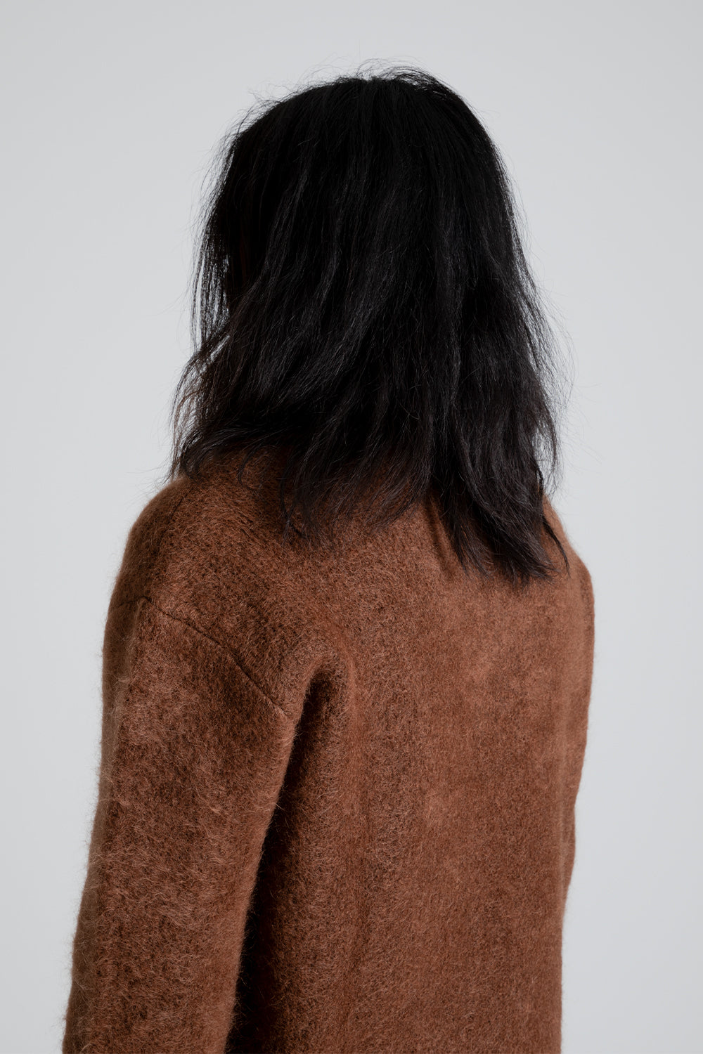 Andersson Bell Knitted Chatteris Brushed Polo Sweater in Brown