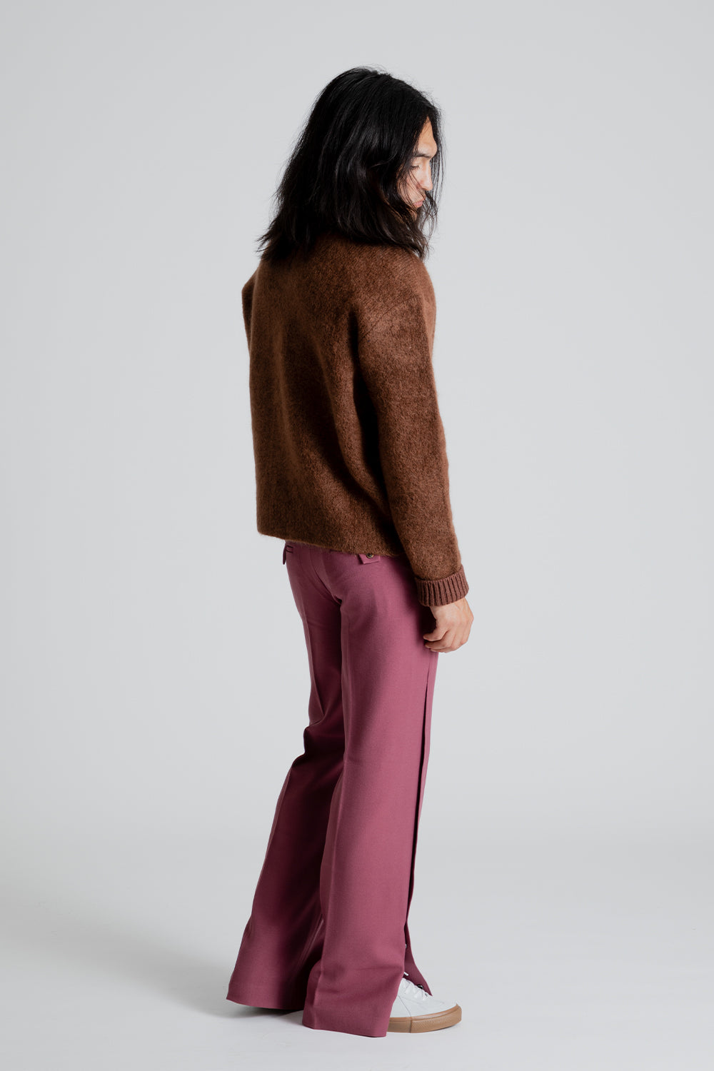 Andersson Bell Knitted Chatteris Brushed Polo Sweater in Brown