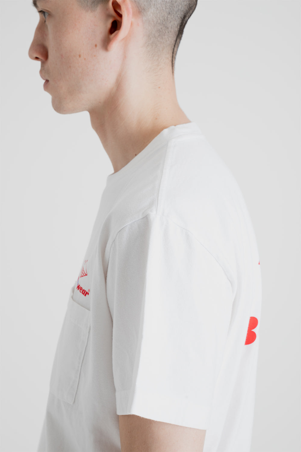 Battenwear 10th Anniversary Team S/S Pocket Tee in White