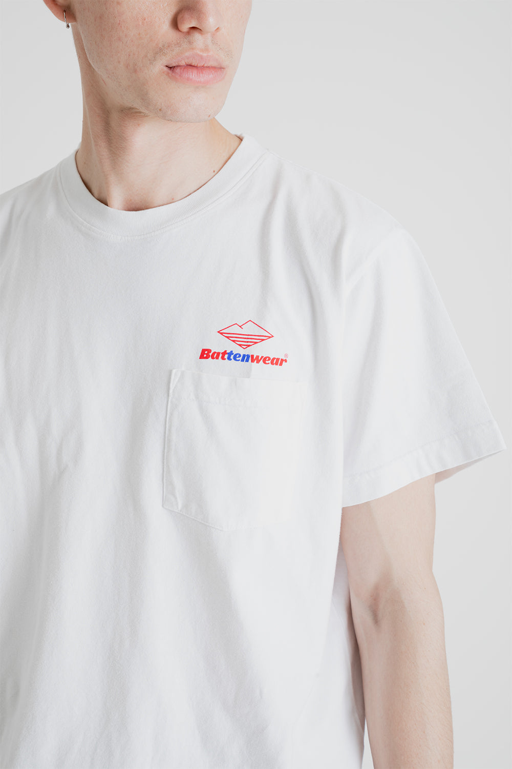 Battenwear 10th Anniversary Team S/S Pocket Tee in White