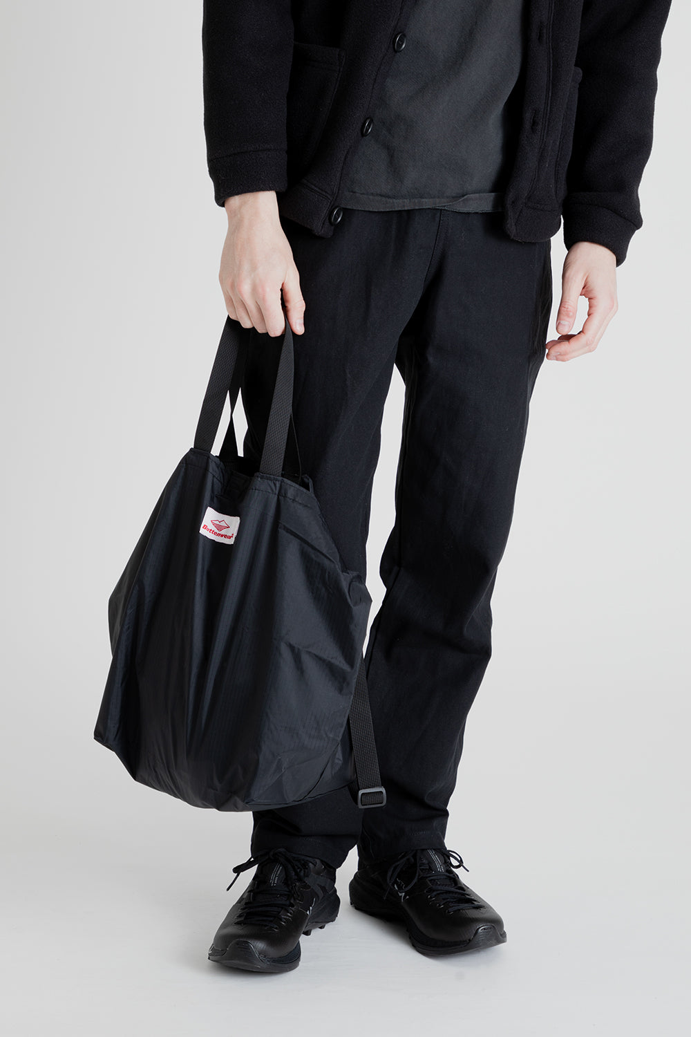 Battenwear Packable Tote in Black / Black