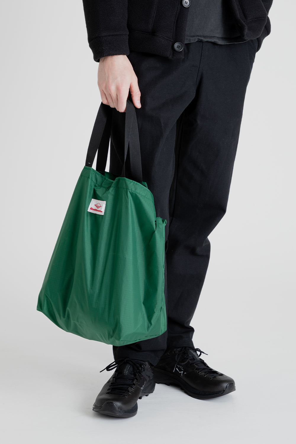 Battenwear Packable Tote in Forest Green / Black