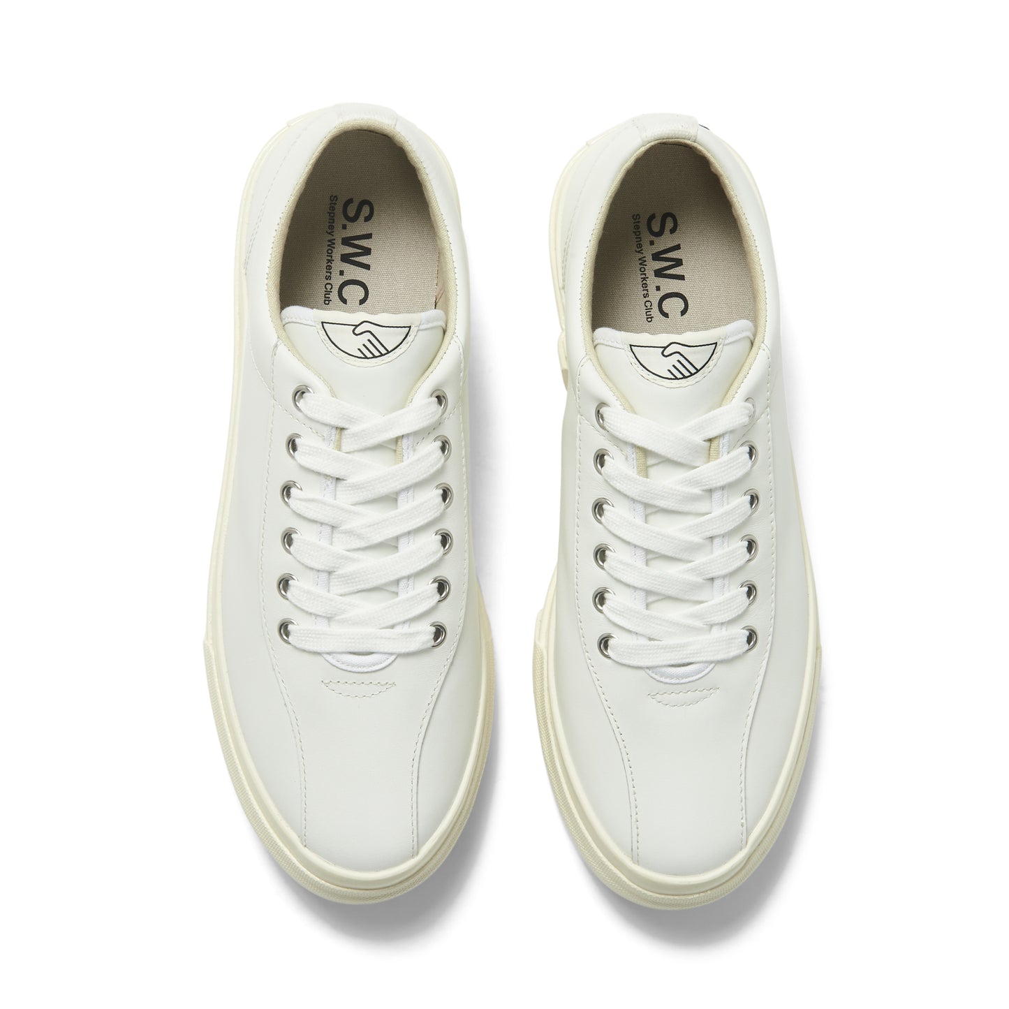 stepney workers club swc footwear shoes dellow leather white