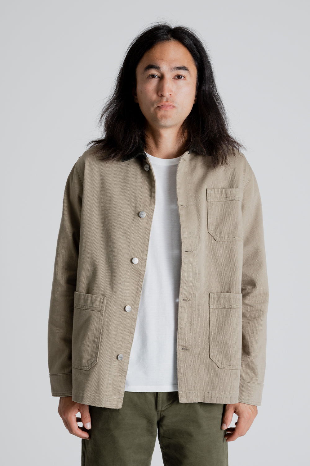 Forét Act Overshirt in Khaki / Army
