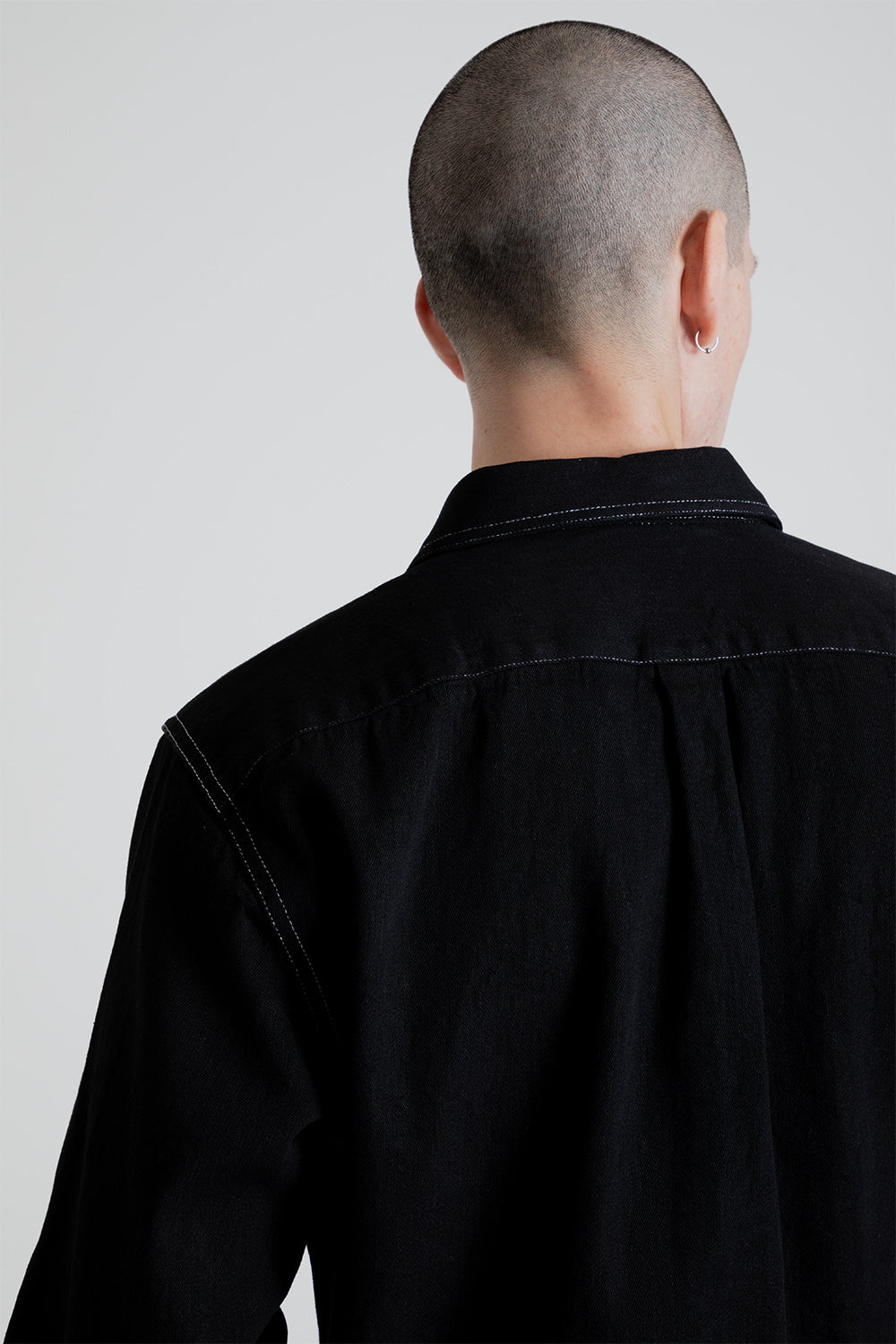 Forét Cliff shirt in Black Denim