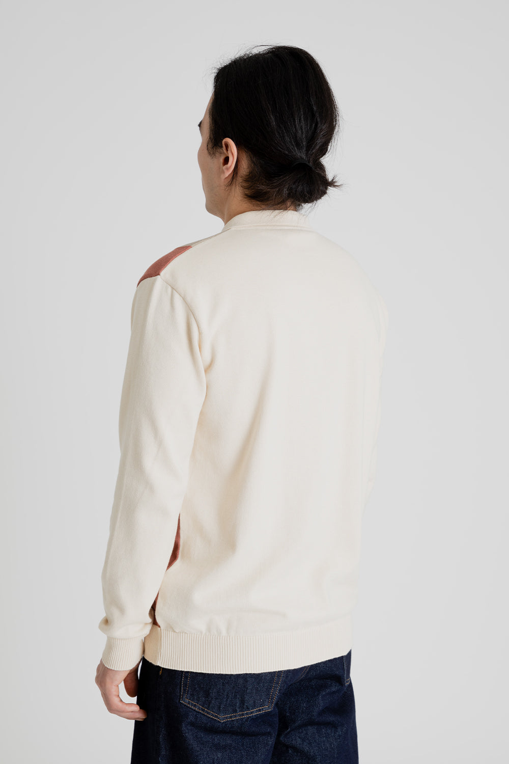 Foret Golf Polo Knit in Cloud/Brick
