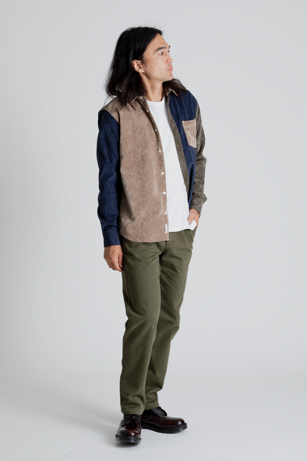 Forét Ground Corduroy Shirt in Khaki