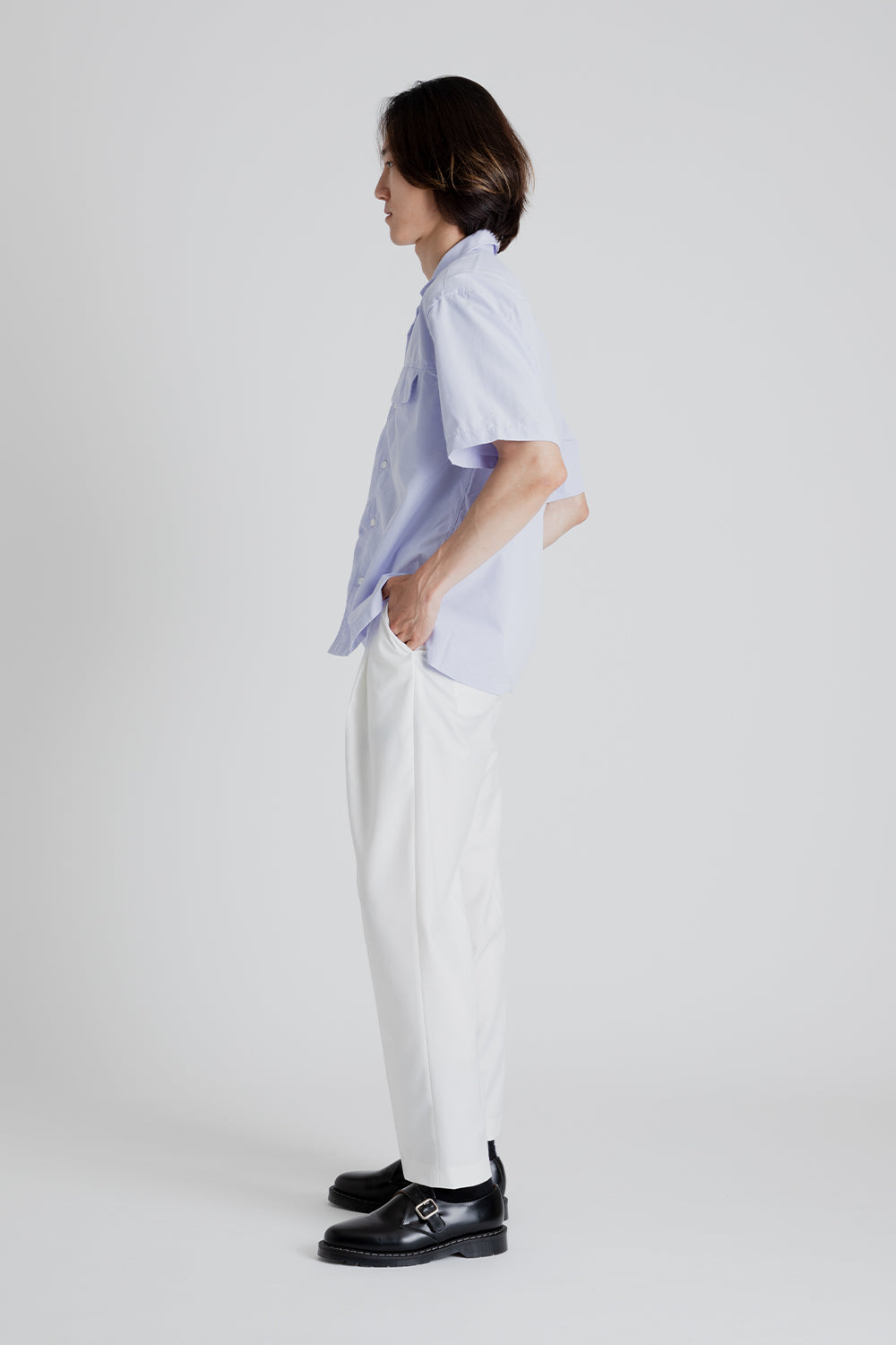 Frizmworks-flap-pocket-open-collar-shirt-purple