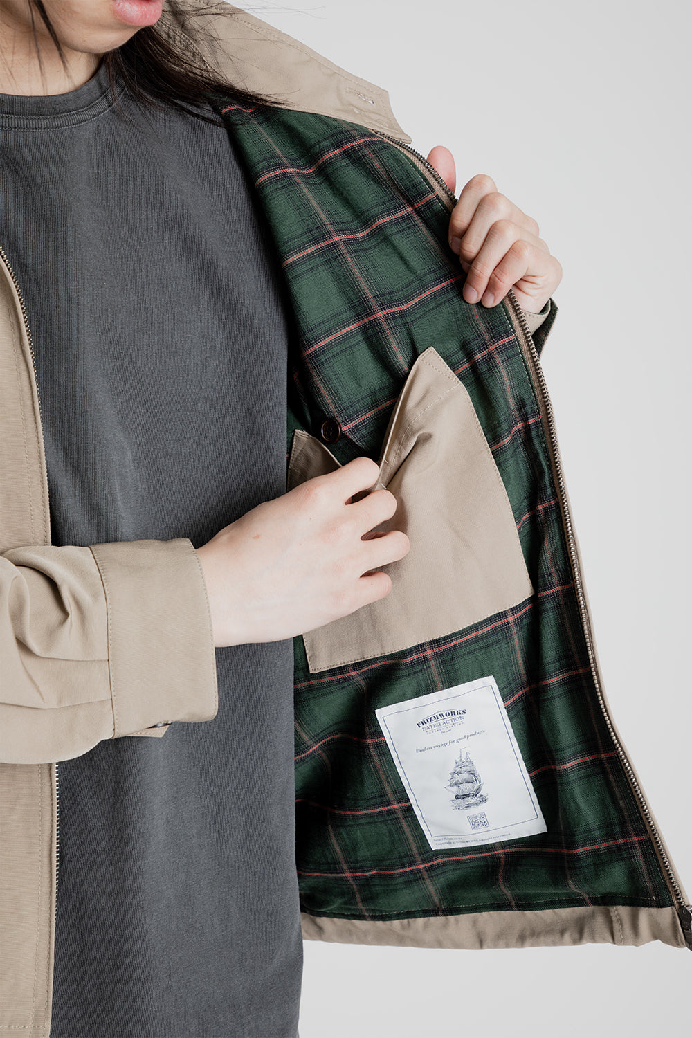 Frizmworks Buddy Harrington Jacket in Beige