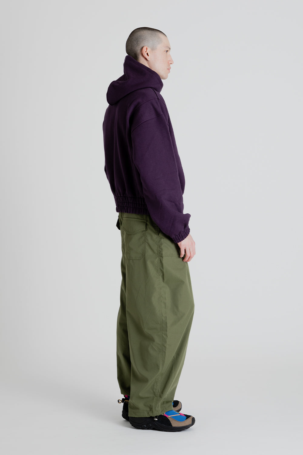 Frizmworks Poplin Balloon String Pants in Olive