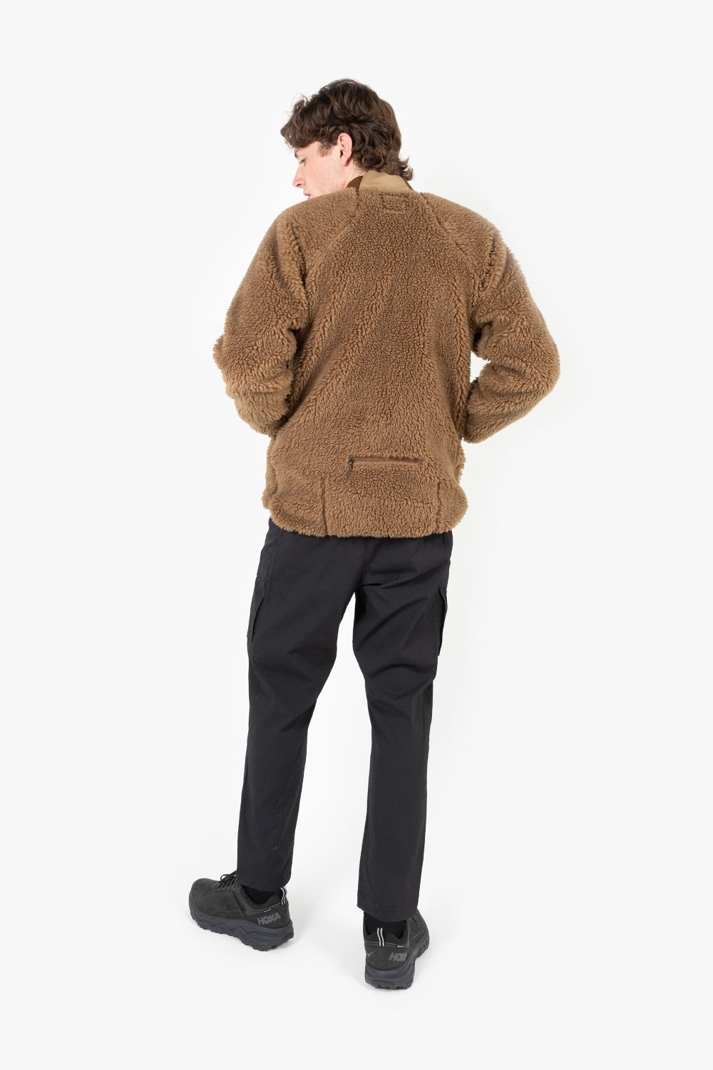 Goldwin boa fleece blouson tobacco brown