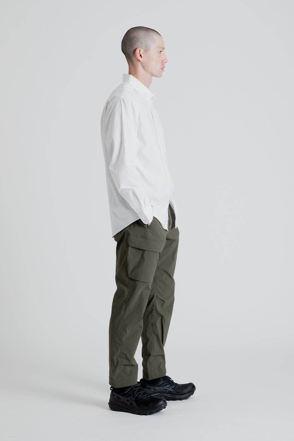 Goldwin Cordura Stretch Cargo Pants in Mill Green