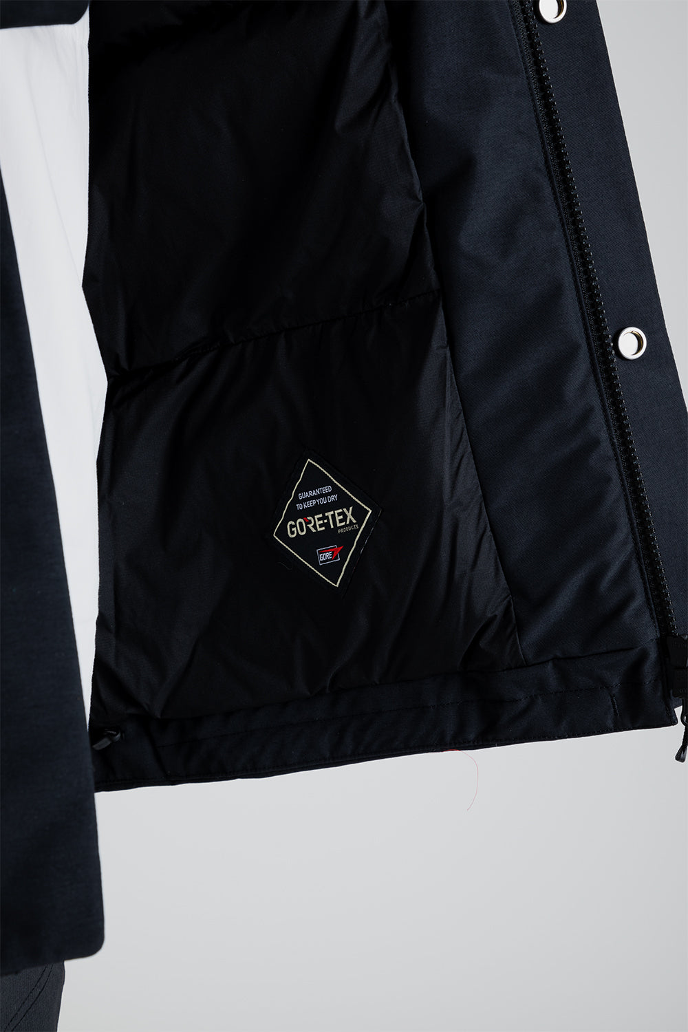 Goldwin Gore-Tex Hooded Down Jacket in Black