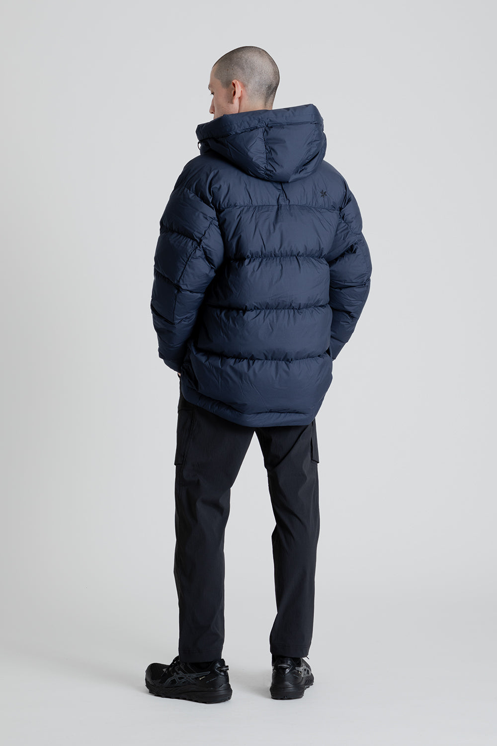 Goldwin Gore-Tex Infinium Fly Air Down Parka in Ink Navy