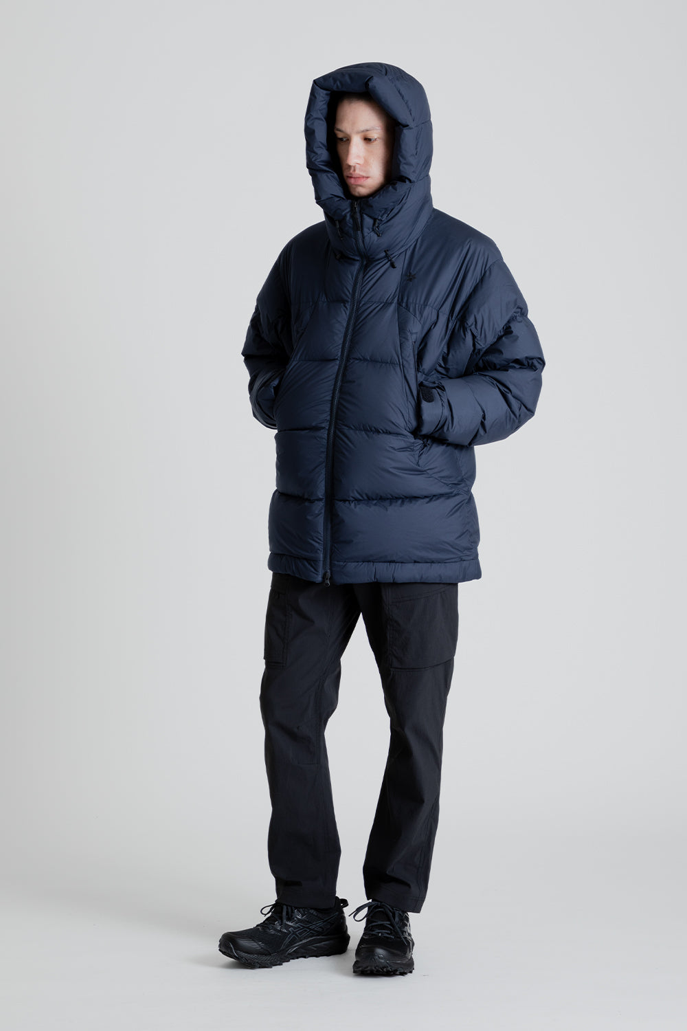 Goldwin Gore-Tex Infinium Fly Air Down Parka in Ink Navy