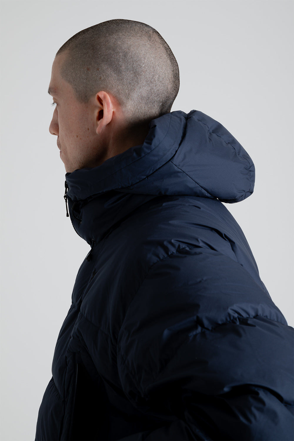 Goldwin Gore-Tex Infinium Fly Air Down Parka in Ink Navy