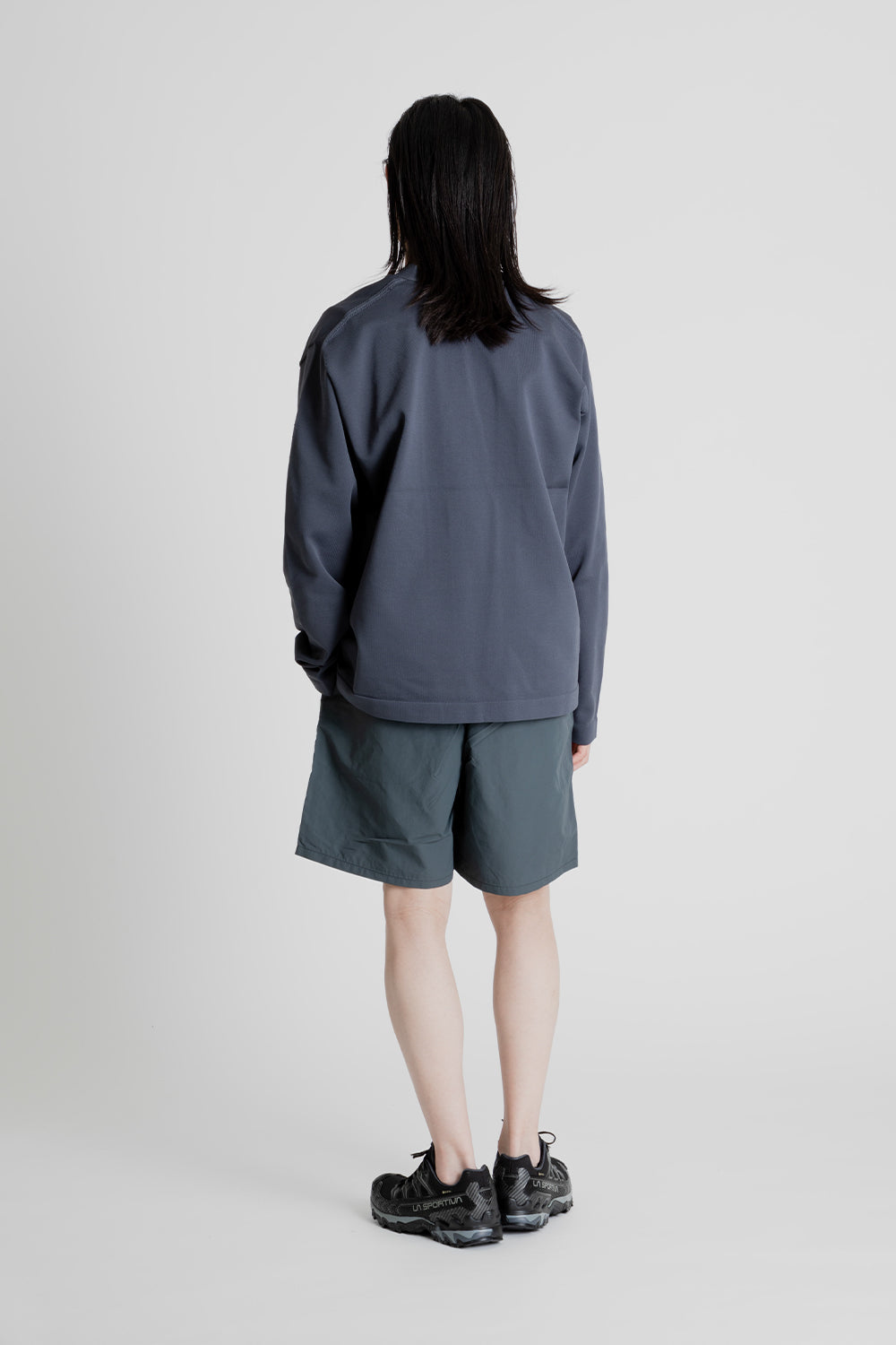 Goldwin Nylon Shorts 7 Inch in Dark Charcoal
