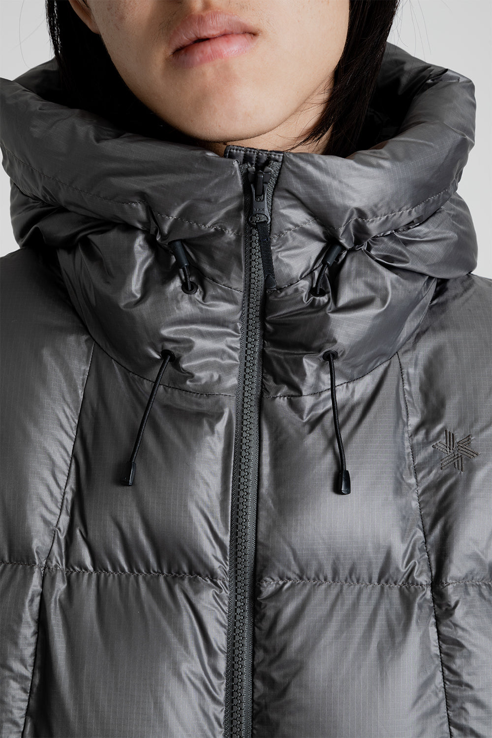 Goldwin Pertex Quantum Down Parka in Khaki Gray