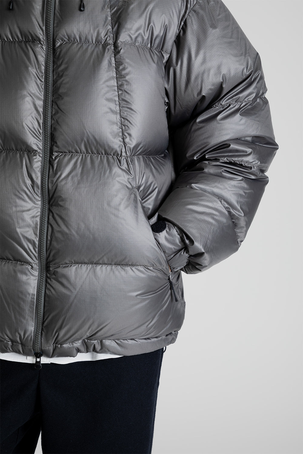 Goldwin Pertex Quantum Down Parka in Khaki Gray